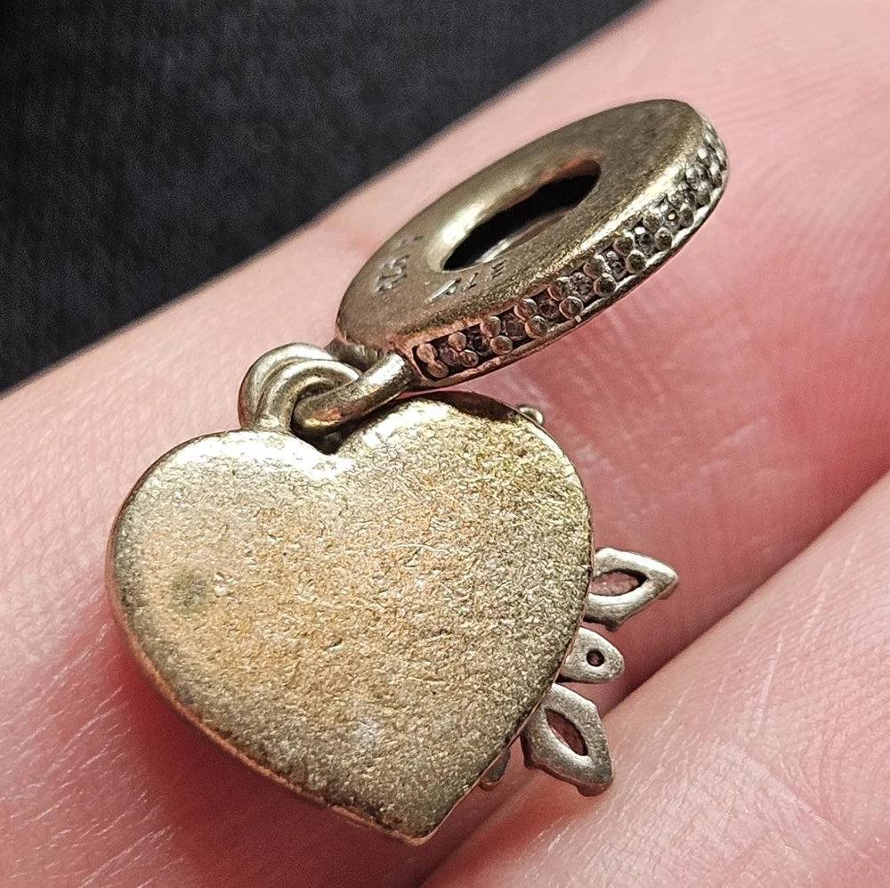 Pandora Charm You Keep Me Warm Snowflake Heart Dangles Silve4 925 ALE